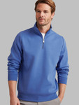 Structured smart men's half zip in winter blue by Vedoneire of Ireland