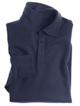 Luxury soft  Navy three button knit shirt,  by Vedoneire of Ireland