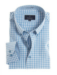 Men's button down classic gingham check shirt, by Vedoniere of Ireland