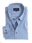 discover new season gingham shirts for men, denim colour, by Vedoniere of Ireland