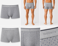 Men's Cotton Jersey Boxer Briefs, Grey Print, 2-Pack