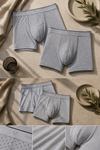 Men's Cotton Jersey Boxer Briefs, Grey Print, 2-Pack