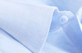  blue short sleeve linen mix shirt with pocket by Vedoneire of Ireland