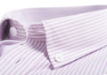 Men's Short Sleeve Oxford Shirt,  Purple Stripe
