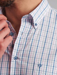 Mens cotton button down check shirt by Vedoneire of Ireland