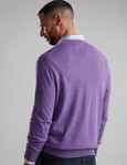 Men's V-Neck Sweater, lilac, by Vedoneire of Ireland