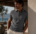 Men's Polo Shirt with Chest Pocket (3137) Navy