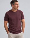 Men's Casual Round Neck  Cotton T-Shirt (2204) Cherry