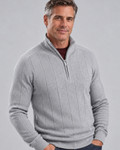 Men's Half Zip Jumper Needle Out (4915) Grey