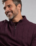 Men's Half Zip Jumper Needle Out (4915) Cherry Lacquer