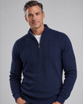 Men's Half Zip Jumper Needle Out (4915) Navy