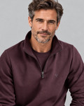 Men's Casual Half Zip, Cherry