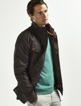 Men's heritage brown wax jacket by Vedoneire of Ireland