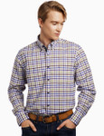 Washed Oxford check shirt by Vedoneire of Irleand
