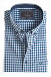 Men's Soft Wash Cotton Short Sleeve Check Shirt (2279  Cassin)
