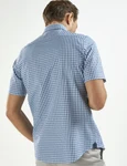Men's Soft Wash Cotton Short Sleeve Check Shirt (2279  Cassin)