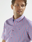 Mens Short Sleeve Cotton Shirt (2296 Valprisso) check plaid
