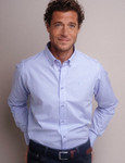 Men's classic blue check shirt by Vedoneire of Ireland