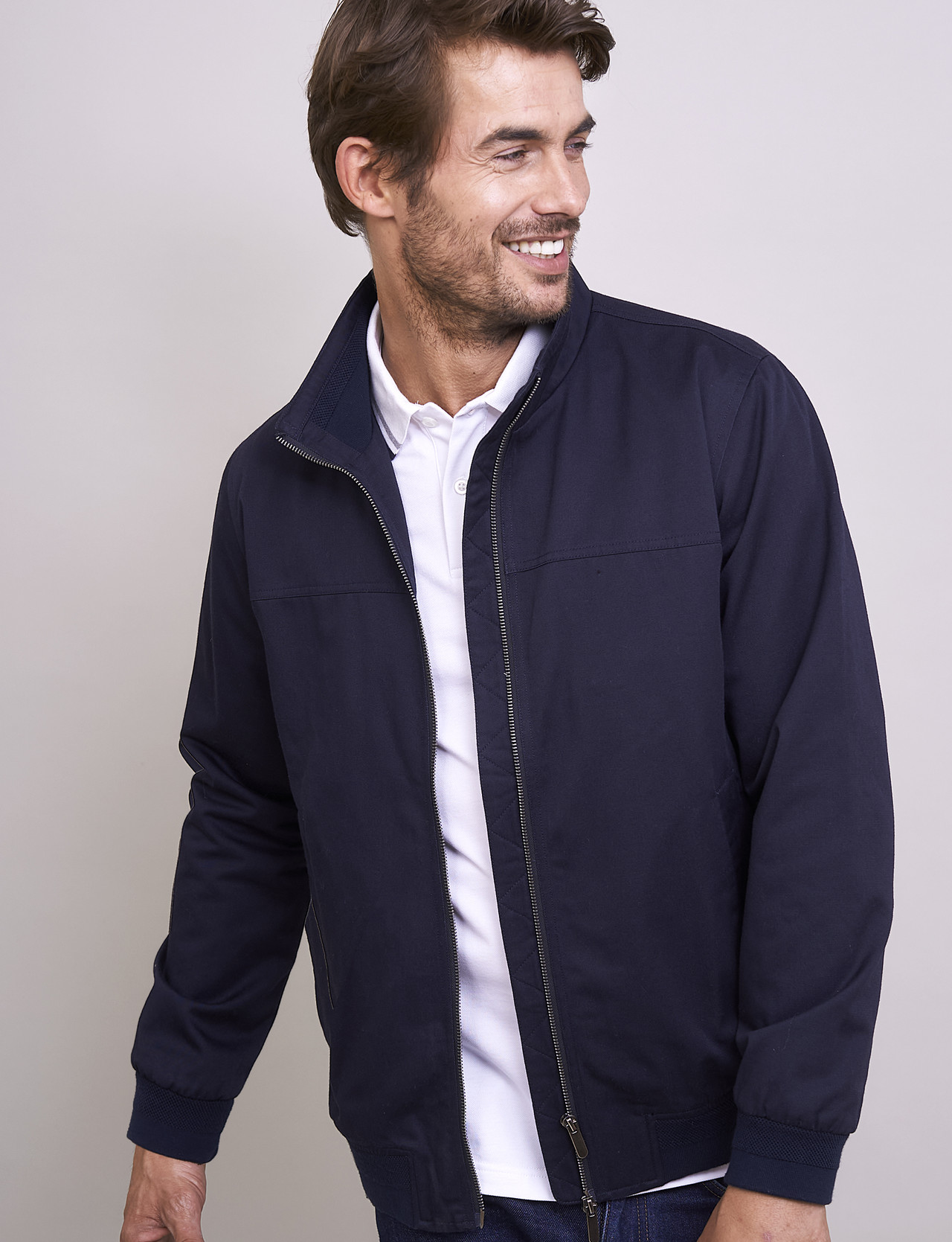 Men's Cotton Jacket (4712) Navy - Main Image