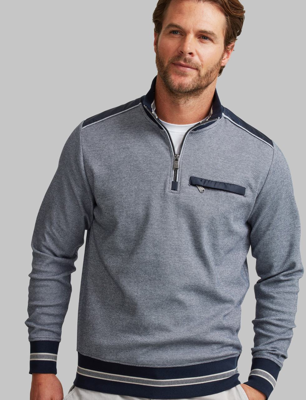スウェット 2-Tone Half Zip Sweatshirt スウェット 2-Tone Half Zip Sweatshirt