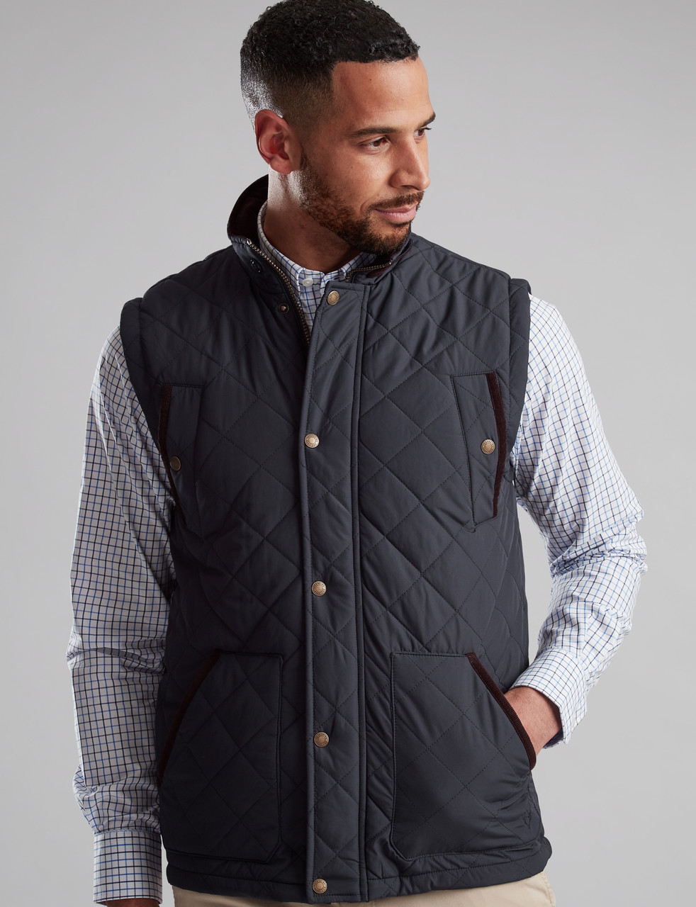 Mens Heritage Quilted Gilet Sleeveless Vest Jacket
