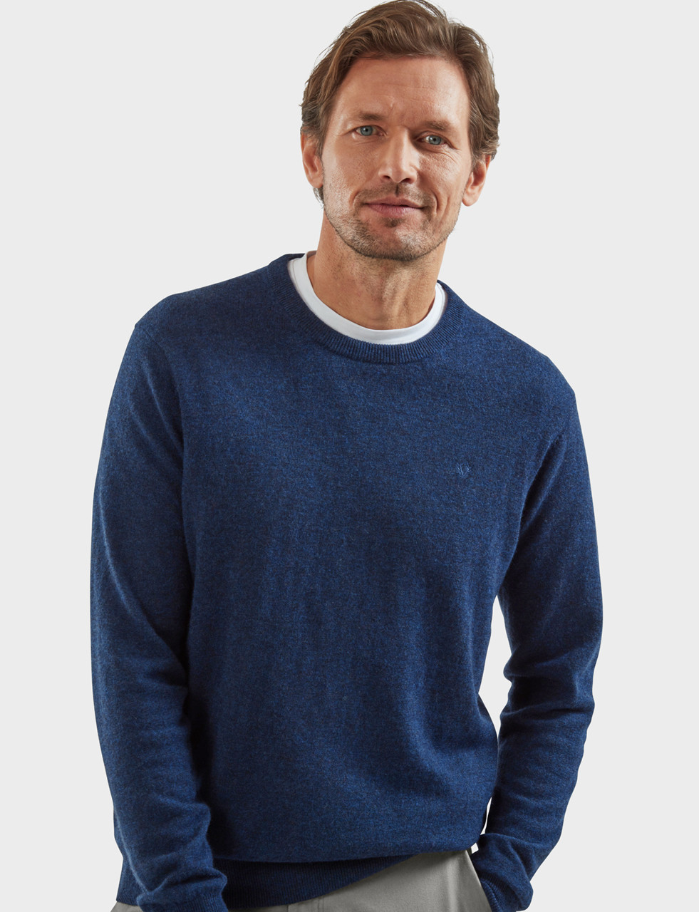 Mens V Neck Wool Jumper Various Colours - Main Image