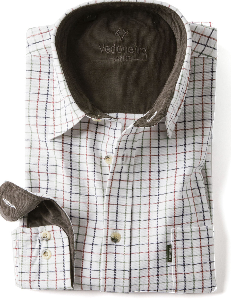 Mens Brushed Cotton Shirt Multi Tattersall