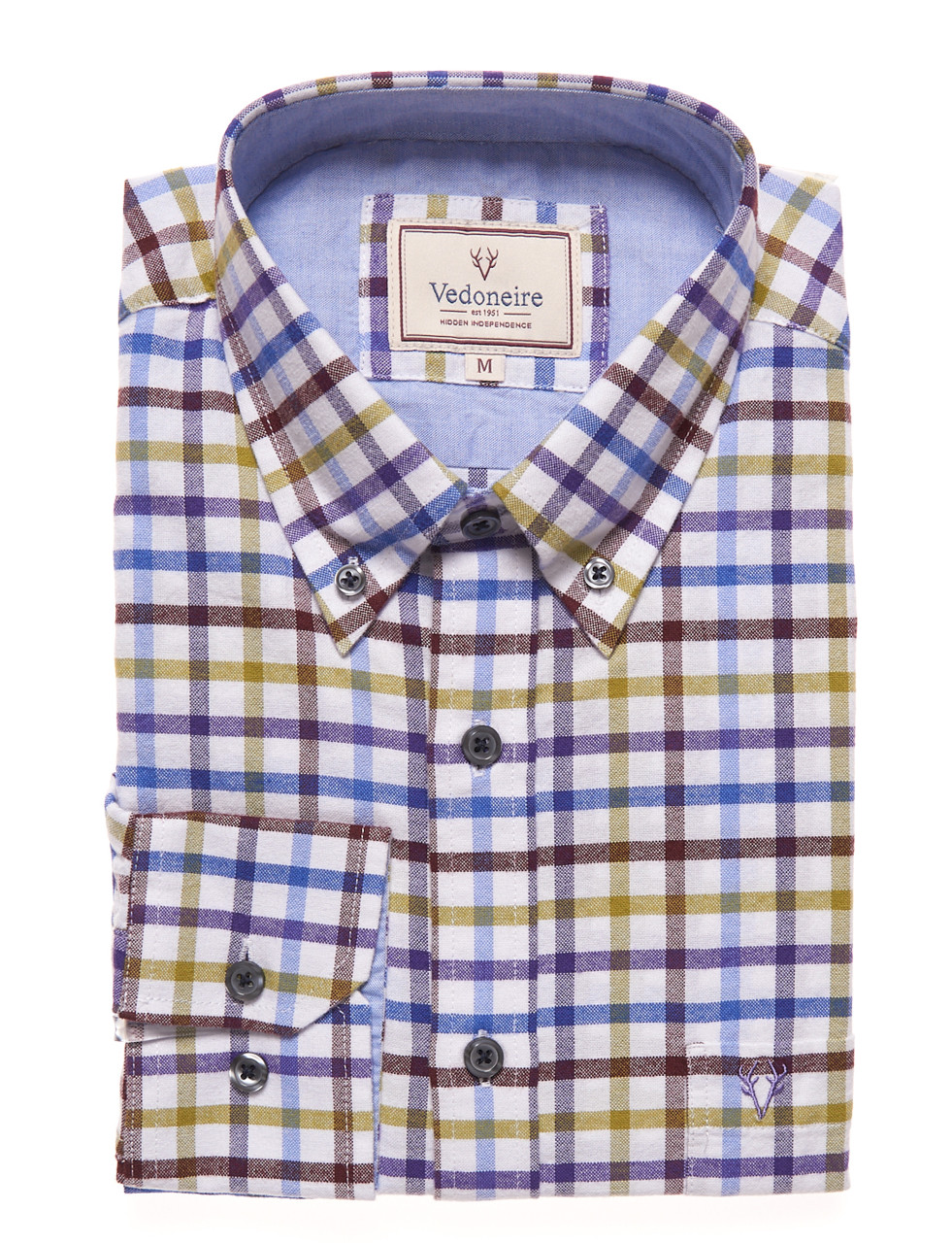 Mens Washed Cotton Oxford Long Sleeve 
