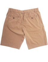 Men's garment washed cotton short, beige, by Vedoneire of Ireland