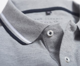Men's Grey Pique polo with contrast on ribs and pocket by Vedoneire of Ireland