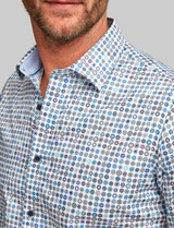 luxury fine cotton men's digital print shirt, 100% cotton