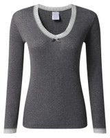 Women's Brush Thermal Long Sleeve Top (2222) Silver by Vedoneire of Ireland