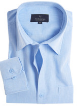 Men's Linen Mix, Sky, Long Sleeve Shirt with Chest Pocket, by Vedoneire of Ireland