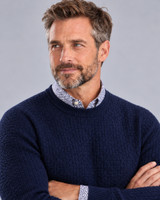 Men's Crew Grid Design (4911) Navy