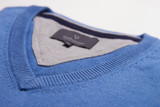 Men's Cotton V-Neck Sleeveless Jumper (4330) Blue Melange