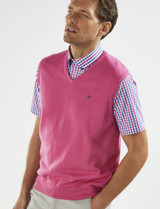 pink cotton sleeveless V neck by Vedoneire of Ireland