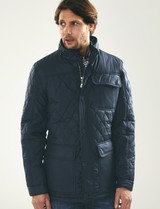 Men's Quilted Jacket (3081 Navy) dark blue diamond quilt coat