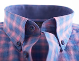 blue lilac cotton shirt, short sleeve, by Vedoneire of Ireland