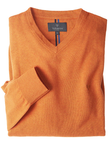 apricot crush V-neck jumper