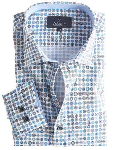 Men's  Fine Cotton Printed Shirt (2261) Tropical