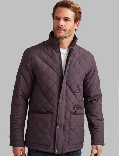 Men's traditional quilted jacket with cord trim by Vedoneire of Ireland