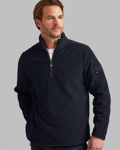 Men's Fleece Half Zip with Trim (4193) Navy