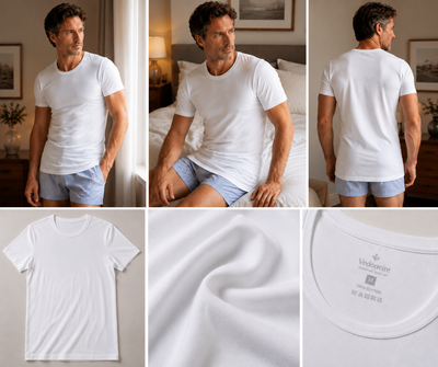 2 pack Men's Classic T, 100% Cotton (2217 White)