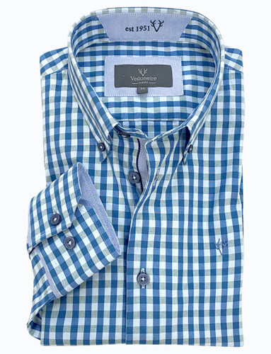 Men's Peach finish cotton shirt by Vedoneire of Ireland