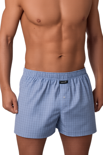 Mens Breathable woven cotton boxers designed for everyday comfort 2 Pack