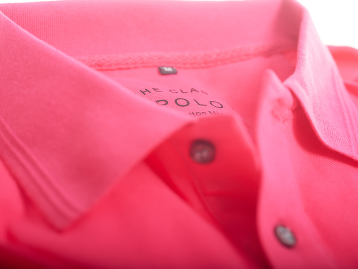 Men's pink pique polo shirt by Vedoneire of Ireland