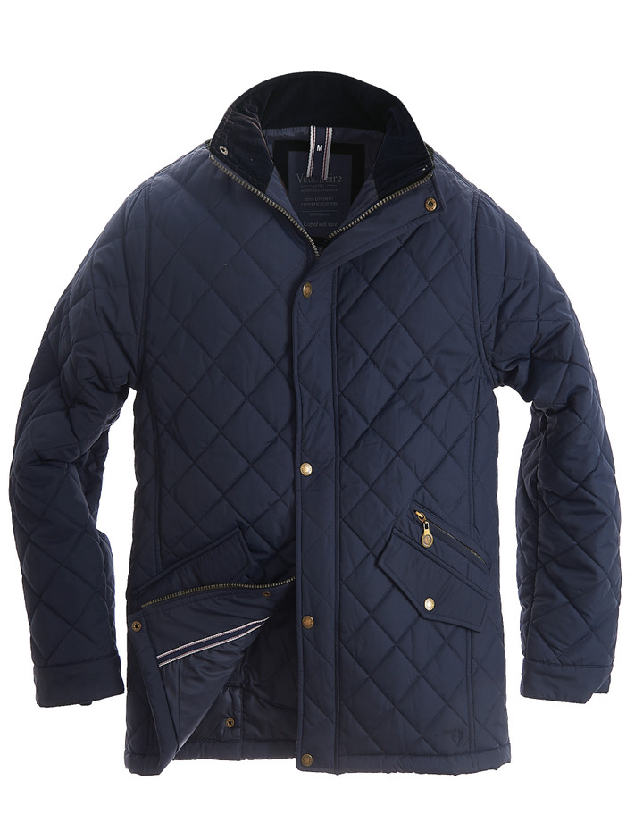 cord trimmed traditional diamond quilt gilet by Vedoneire of Irleand