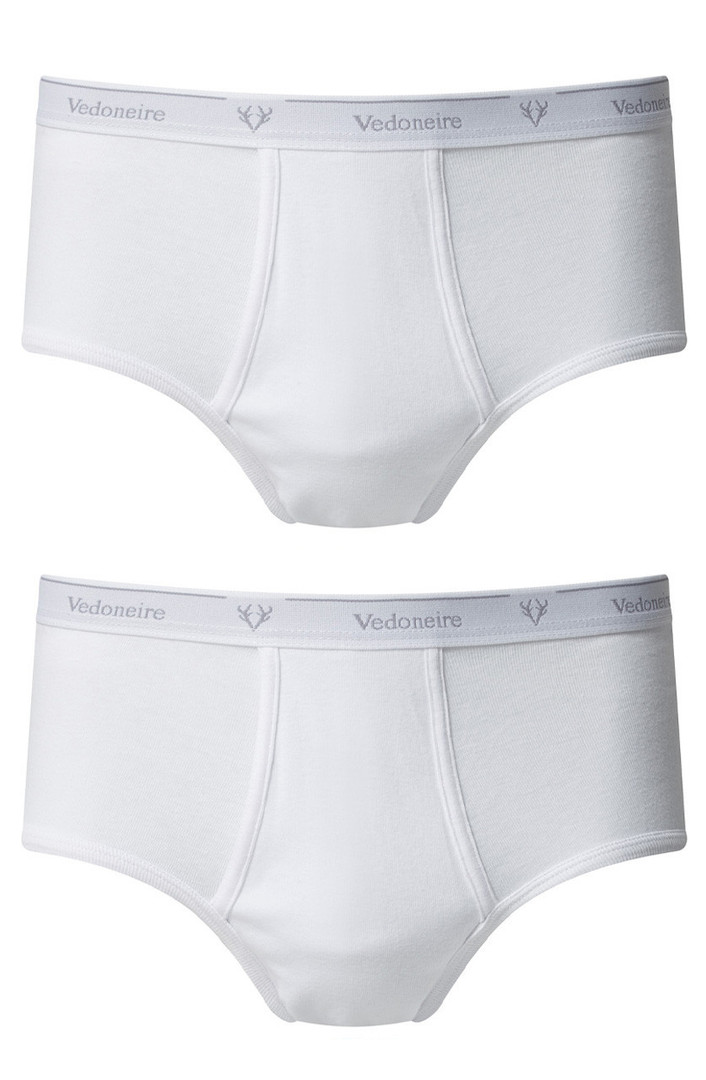 Men's Fine Cotton Briefs in White by Vedoneire of Ireland