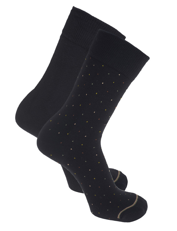 2 pack men's cotton sock, dot design and Black by  Vedoneire of Ireland
