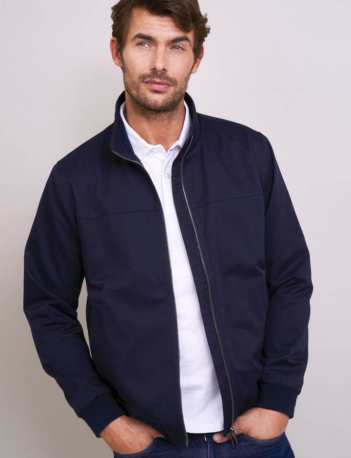 mens casual cotton jacket, navy, by Vedoneire of Ireland